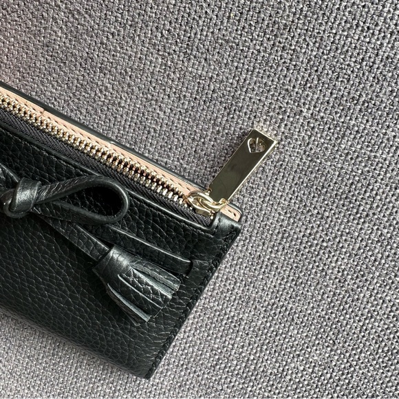 Kate Spade// New York Hayes Street Mikey Leather Wallet Black - Picture 3 of 7